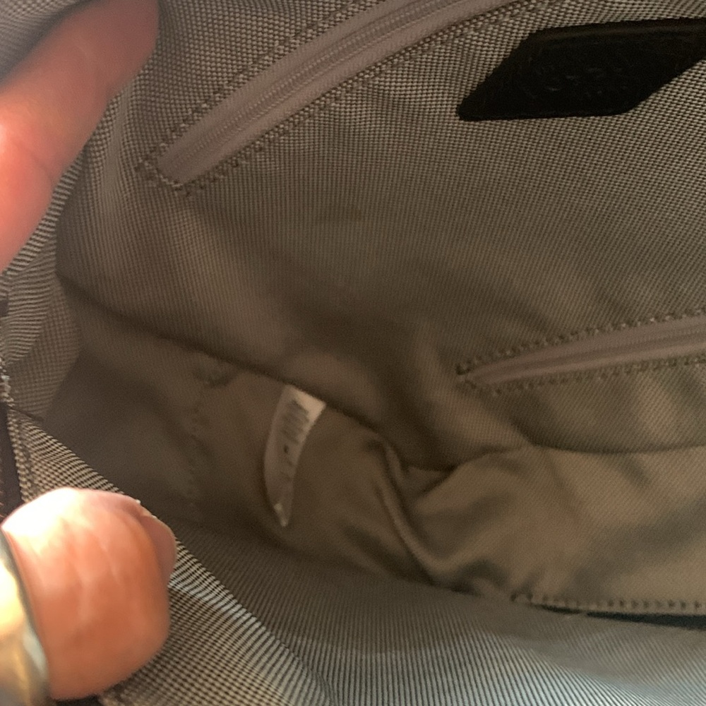 Fossil Black Leather sling/ Backpack with Gold Accents - Picture 9 of 12